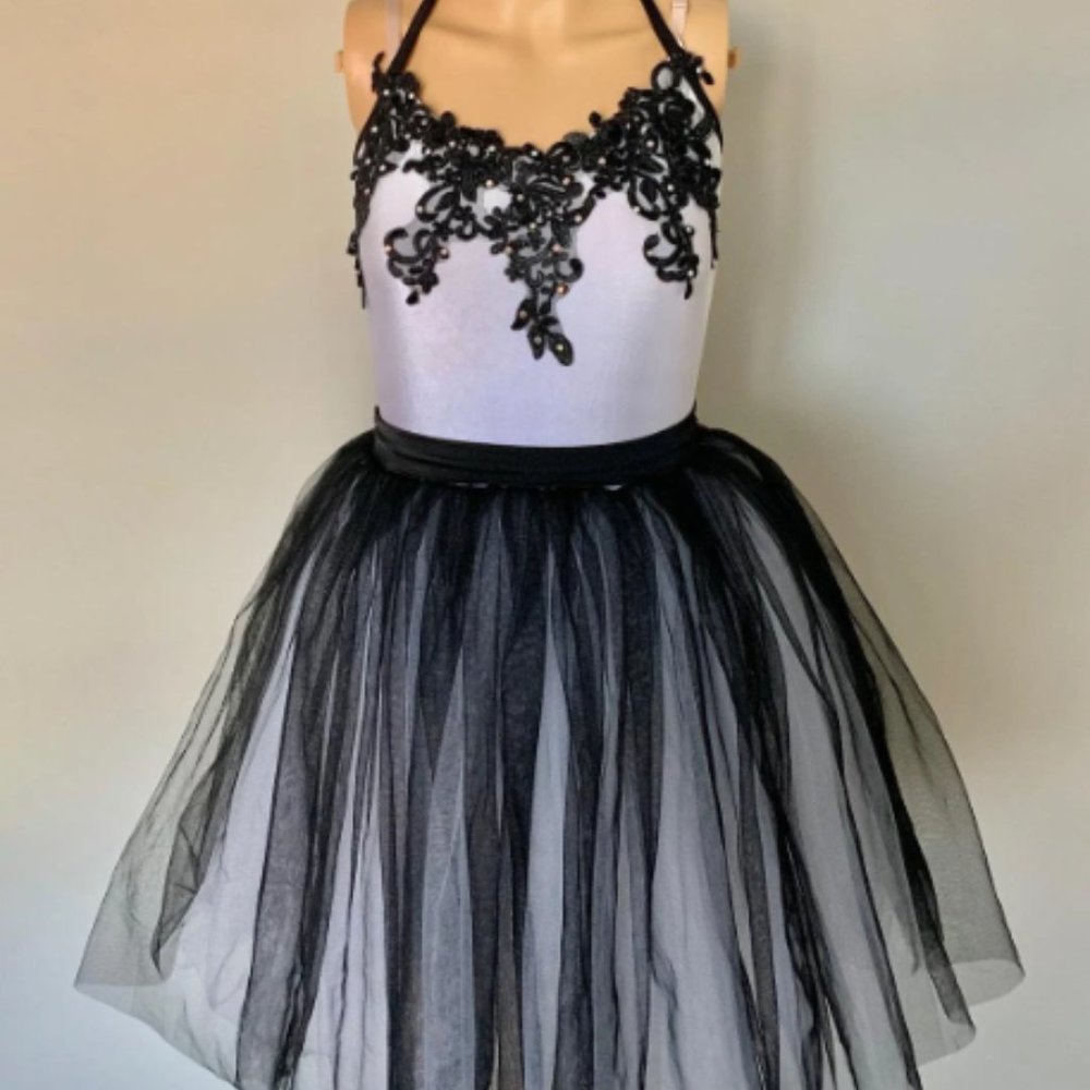 Black and White Custom Dance Costume